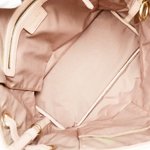 CHRISTIAN DIOR Panarea Cannage Shoulder Bag Coating Canvas Leather Pink 88YH016 - Picture 10 of 16